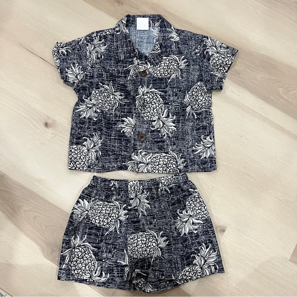 Hawaiian Style 2 piece set boys 6-12 months